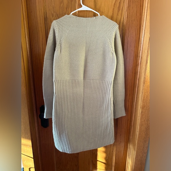 WD NY Faux Leather / Sherpa Open Front Cardigan / Duster Size L NWT - Picture 5 of 6